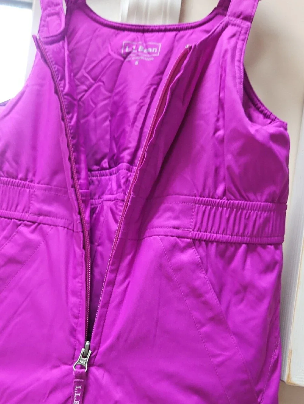 Girls' Insulated Magenta Snow Bib Pants - Adjustable Straps LL Bean